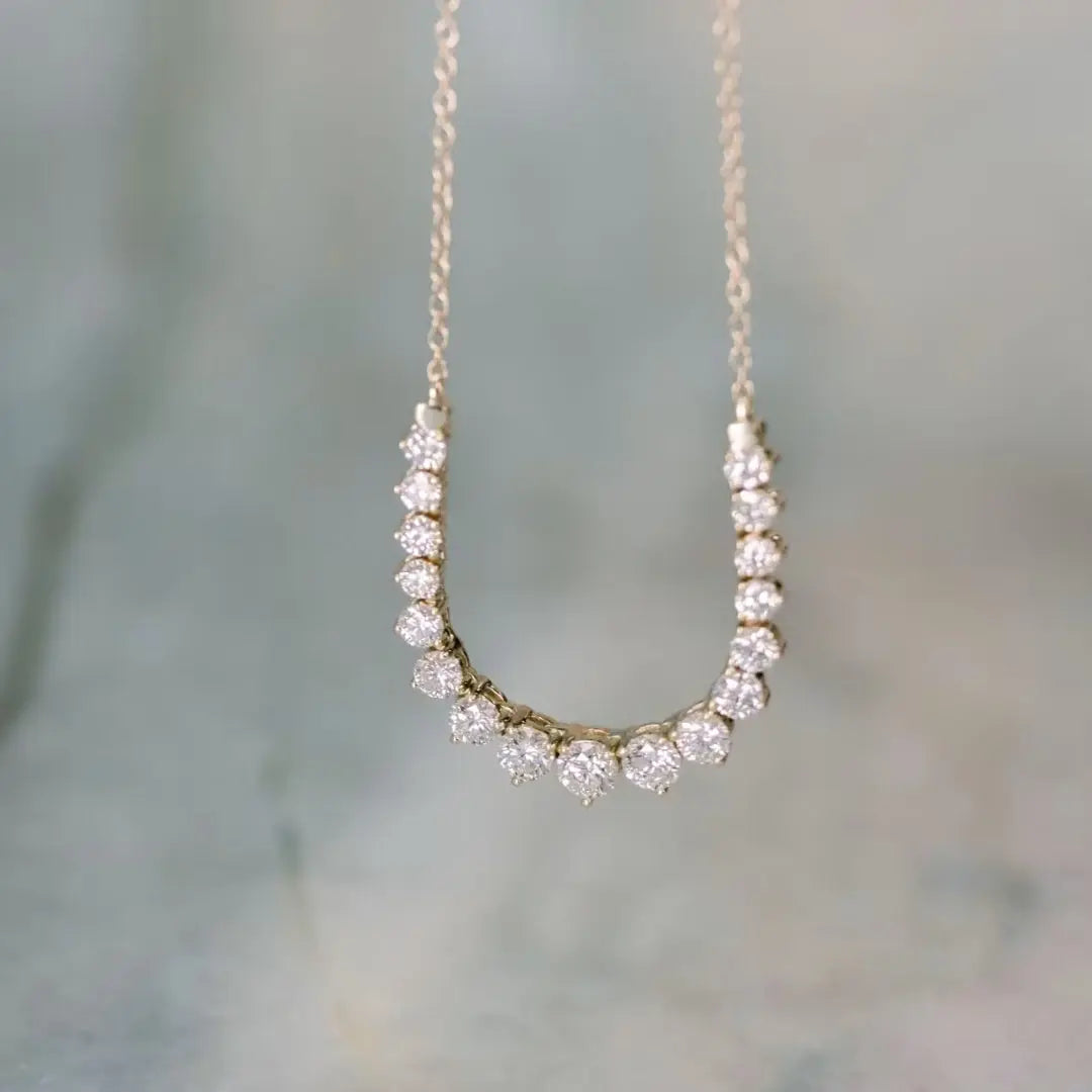 Illumine Round Cut Diamond Necklace Jewel Carts
