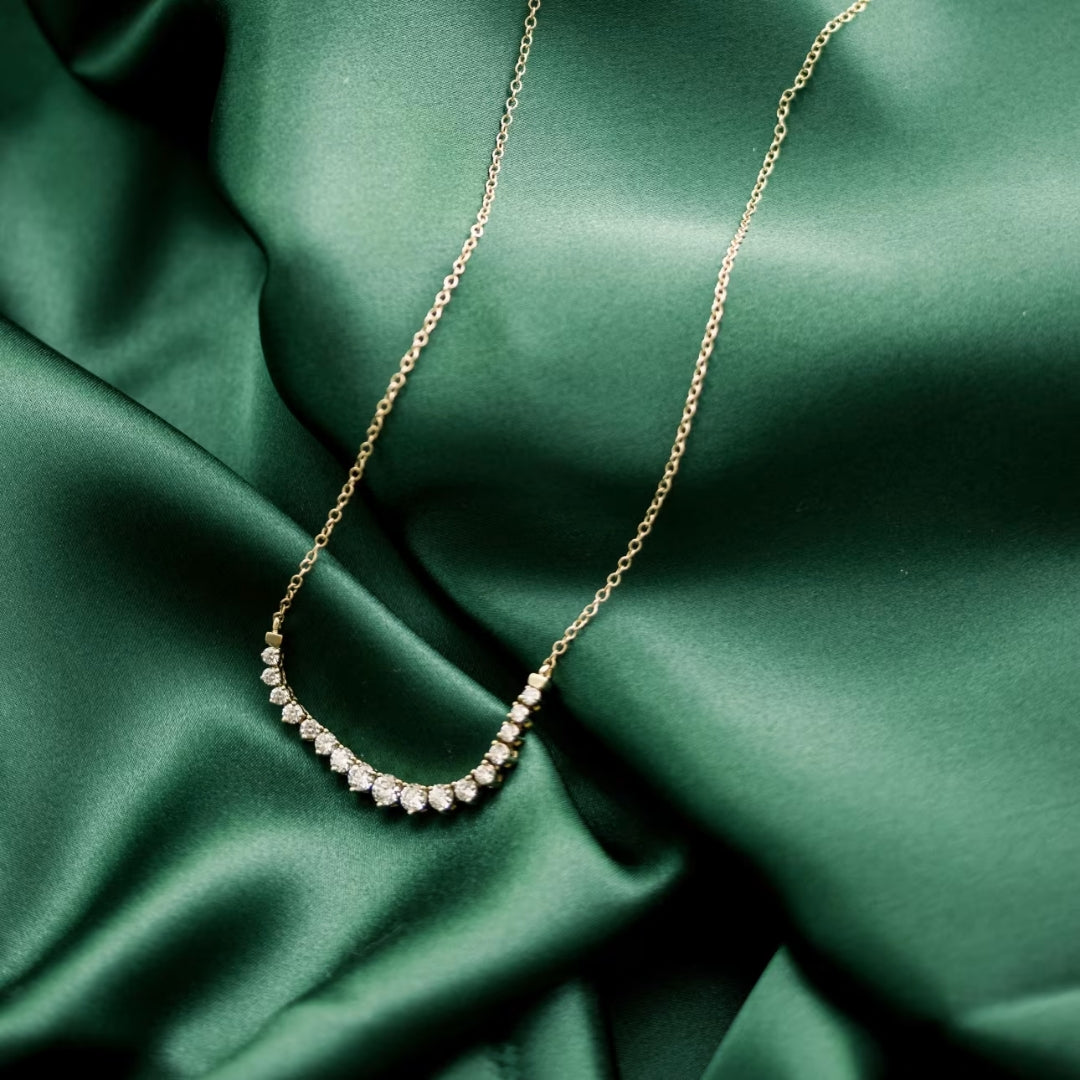 Illumine Round Cut Diamond Necklace Jewel Carts