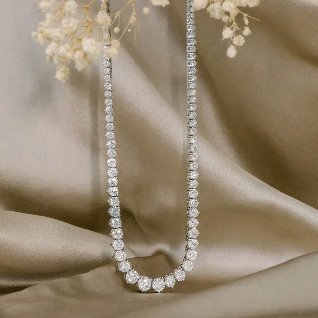 Blaze Round Cut Diamond Necklace Jewel Carts