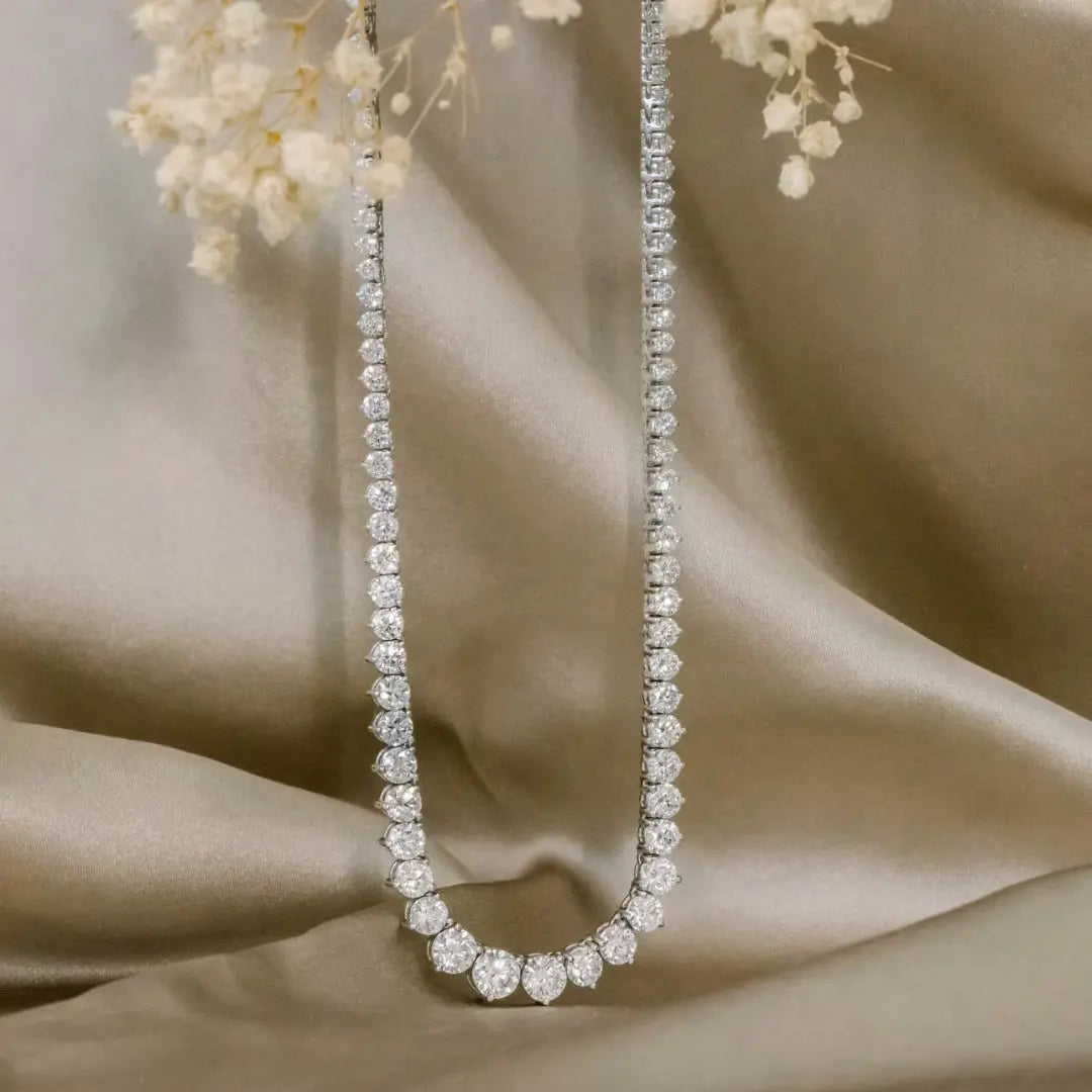 Blaze Round Cut Diamond Necklace Jewel Carts