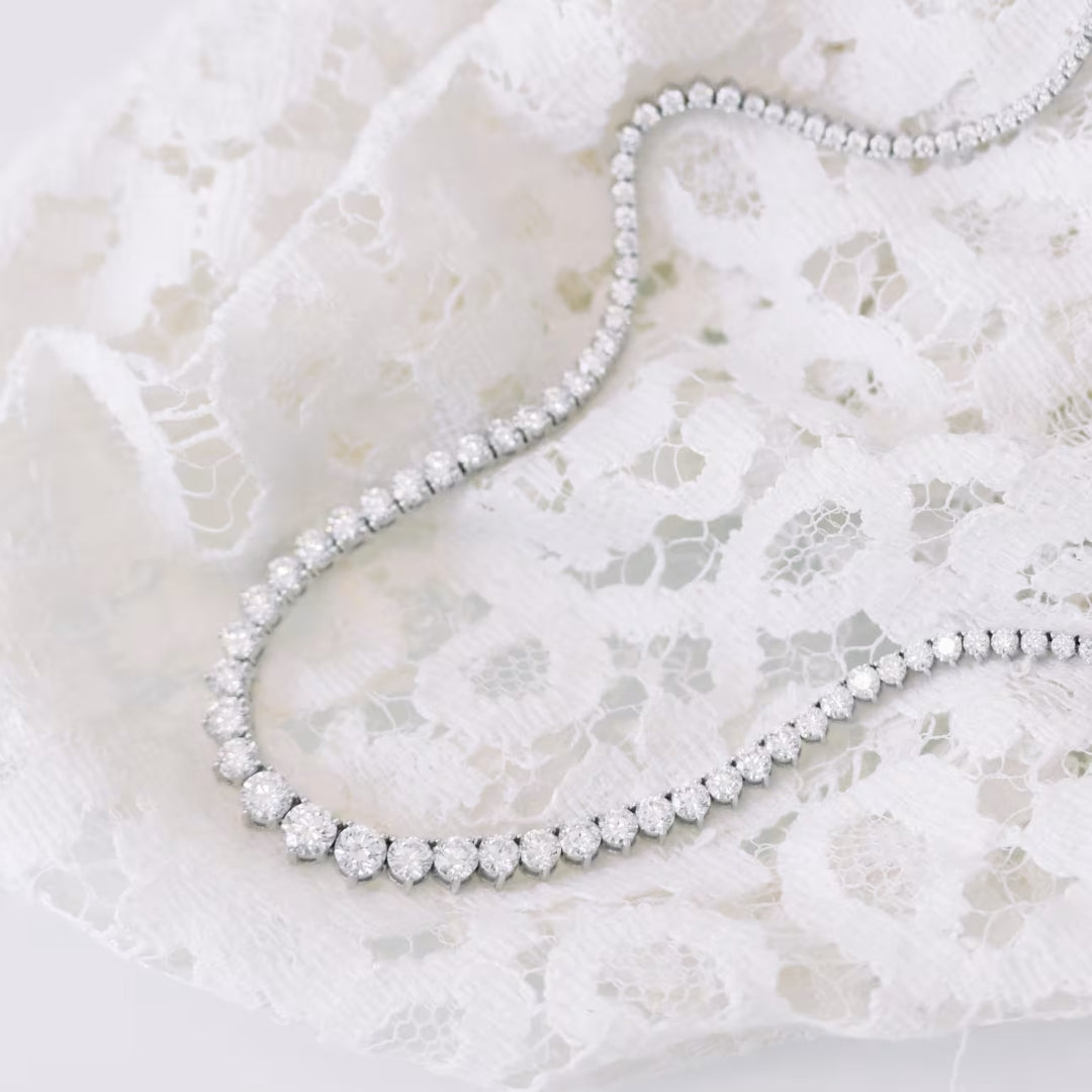 Blaze Round Cut Diamond Necklace