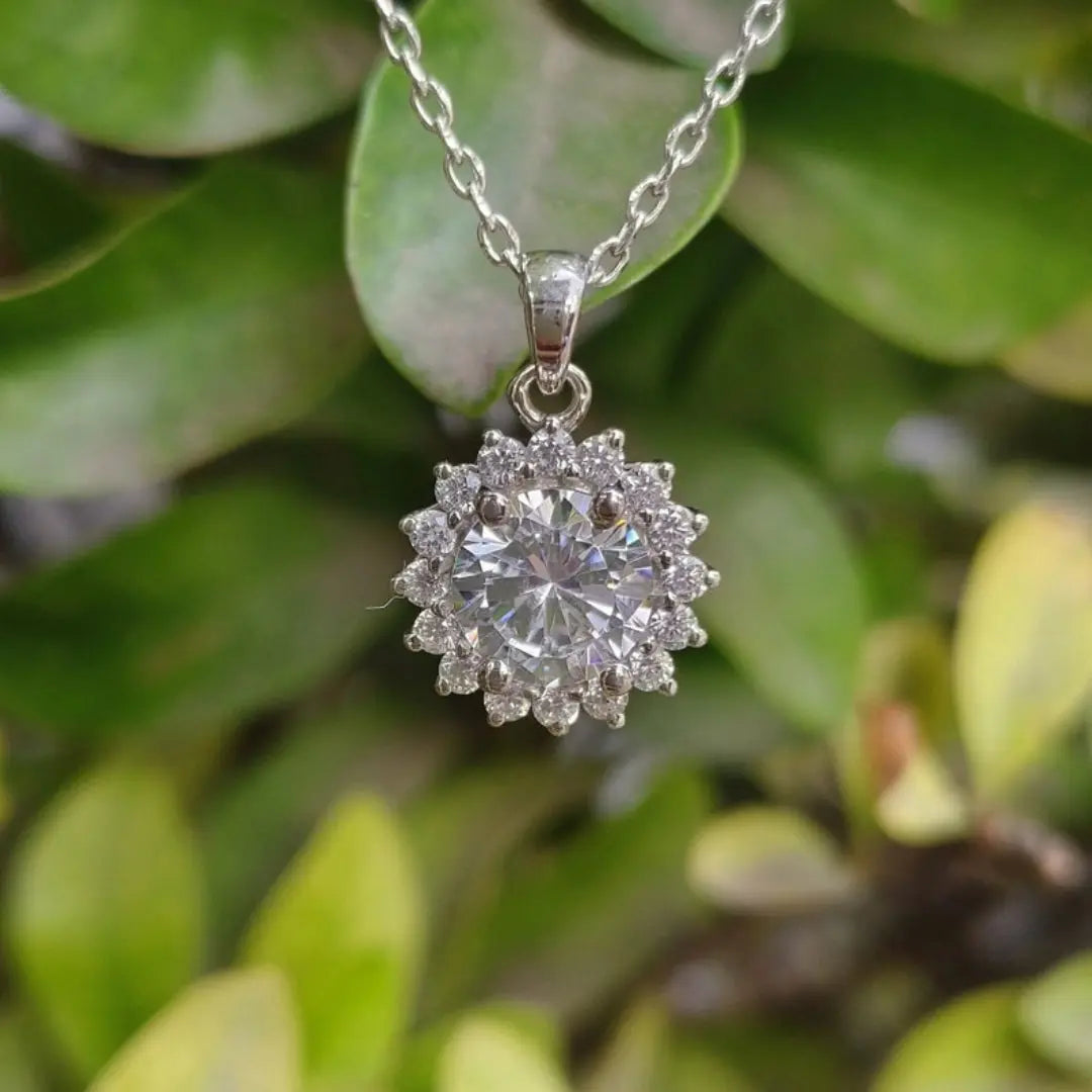 Joyful Round Cut Diamond Necklace Jewel Carts