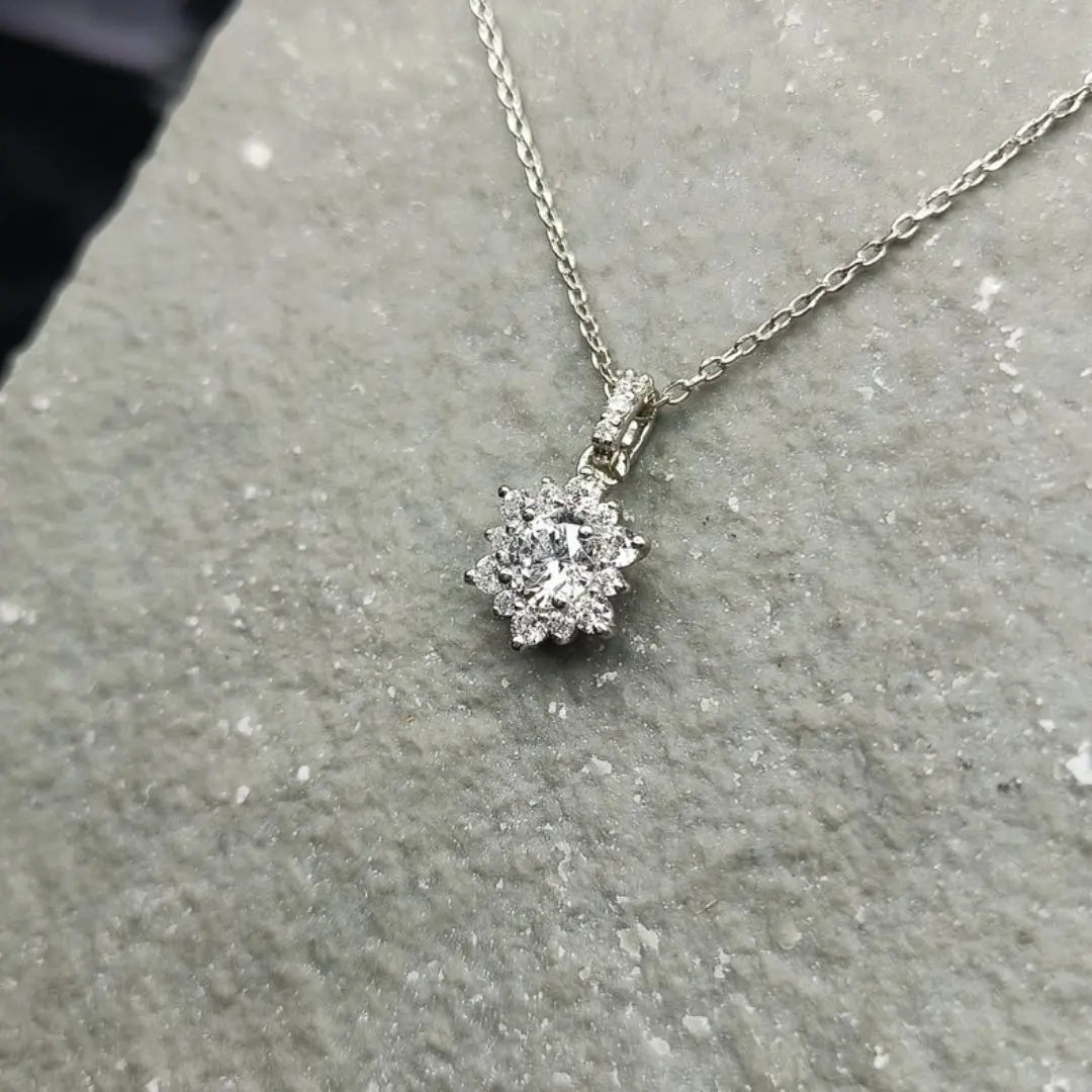Joyous Round Cut Diamond Necklace Jewel Carts