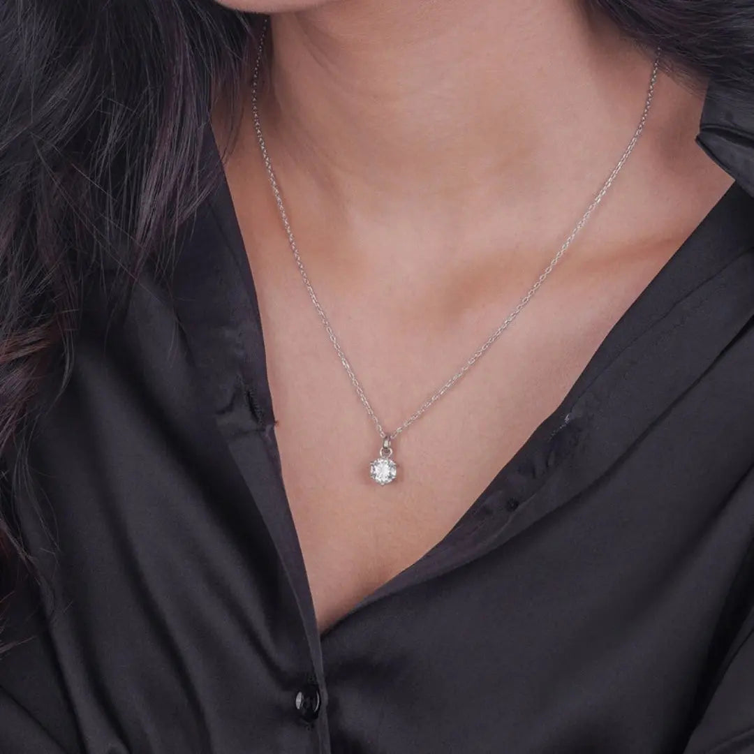 Mystic Round Cut Diamond Necklace Jewel Carts
