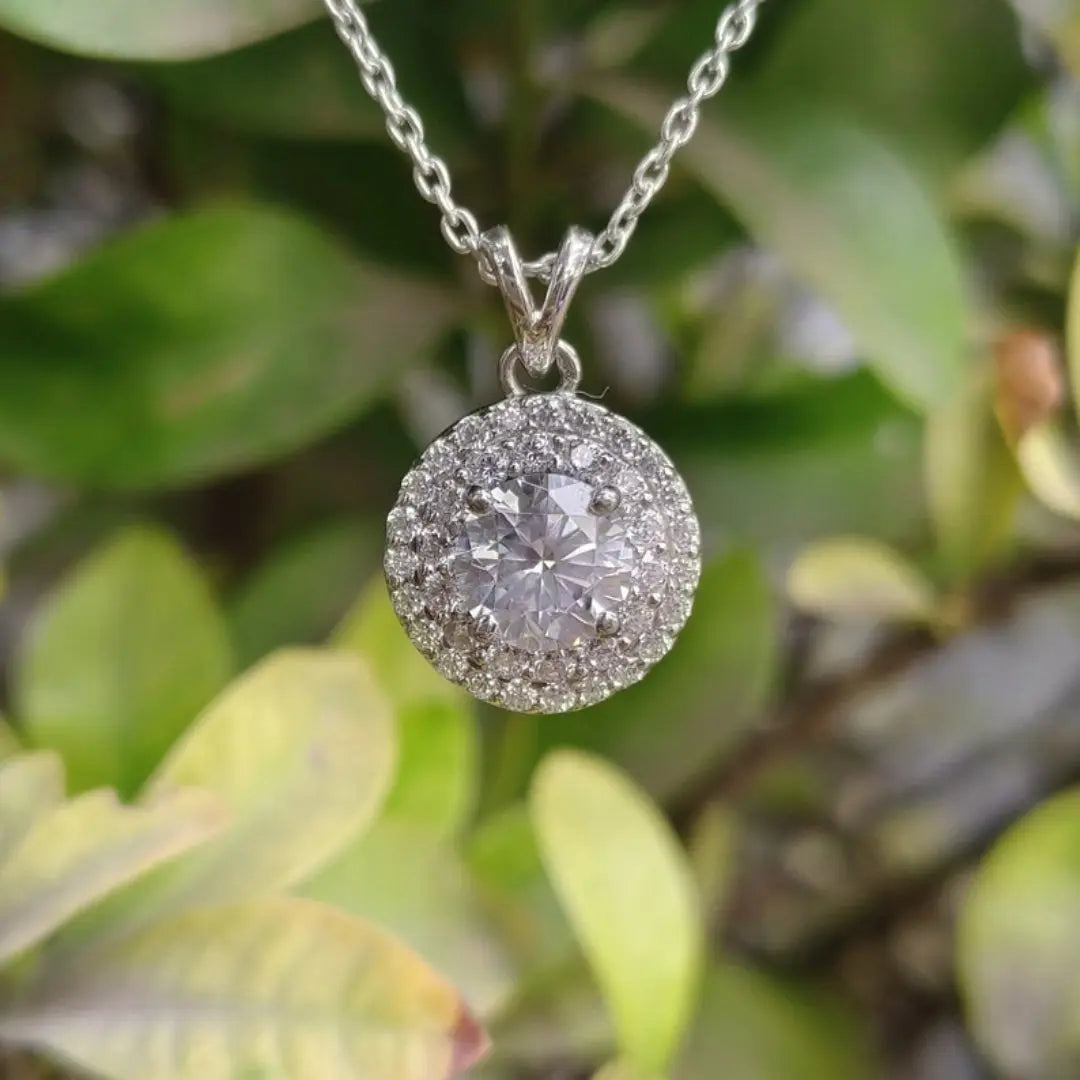 Perfect Round Cut Diamond Necklace Jewel Carts