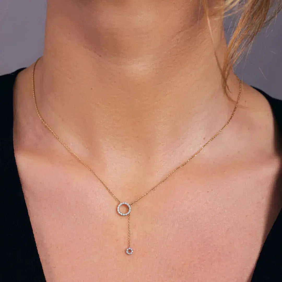 Moissanite 1.10 CT Round Cut Diamond Necklace Jewel Carts
