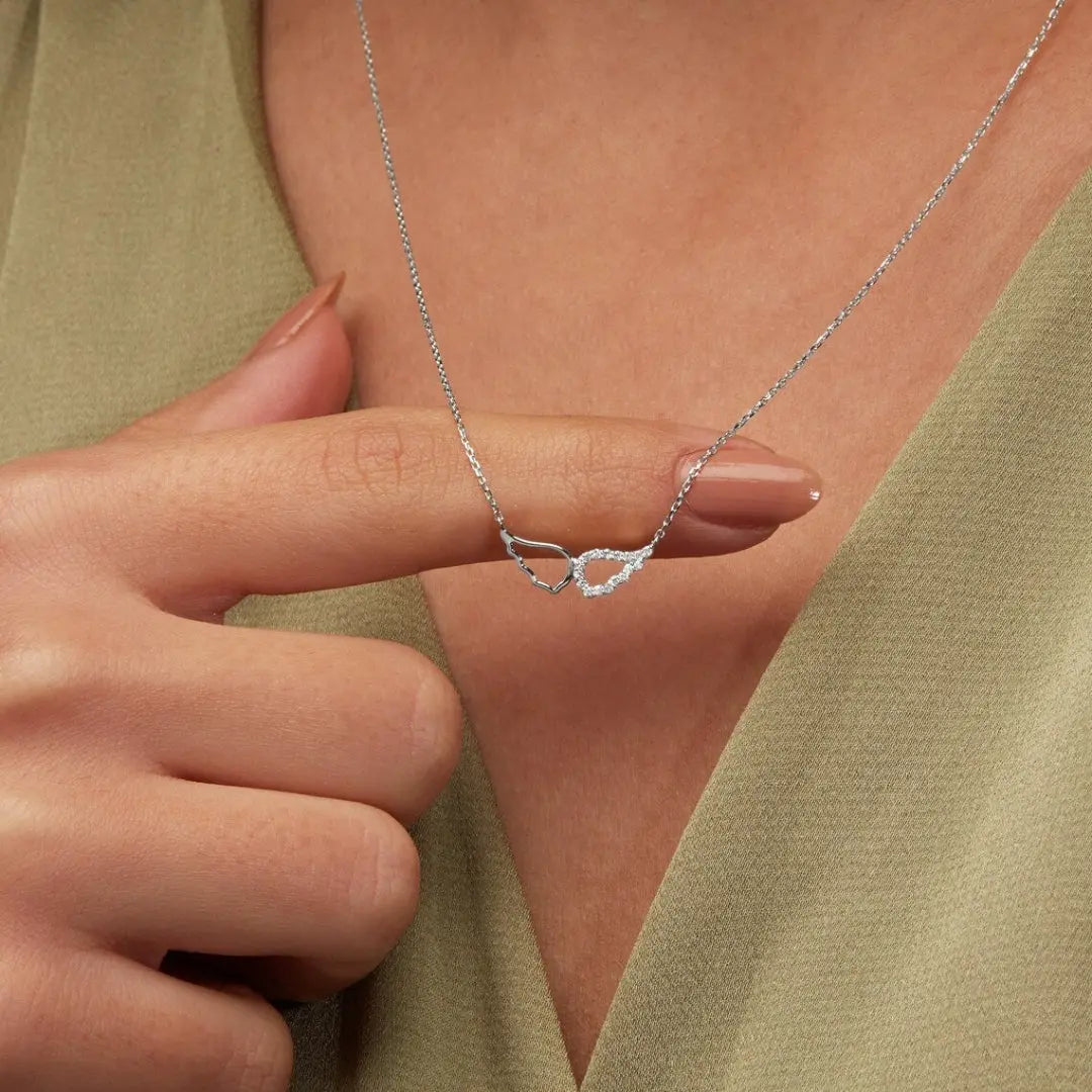 Moissanite 1.16 CT Round Cut Diamond Necklace Jewel Carts