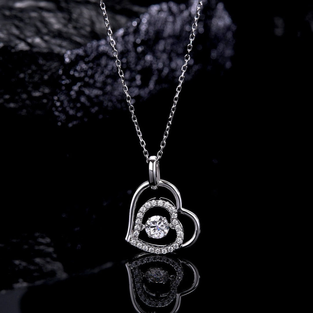 Moissanite 1.49 CT Round Cut Diamond Necklace Jewel Carts