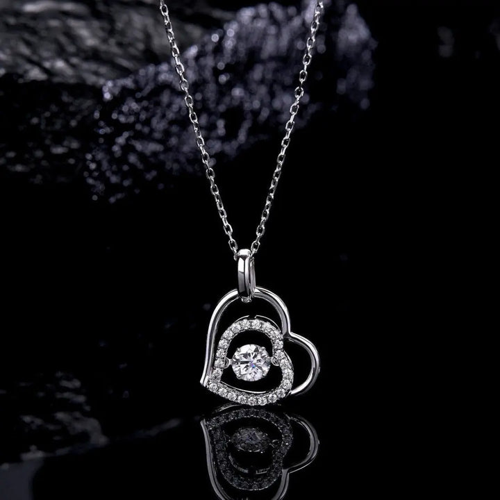 Moissanite 1.49 CT Round Cut Diamond Necklace Jewel Carts