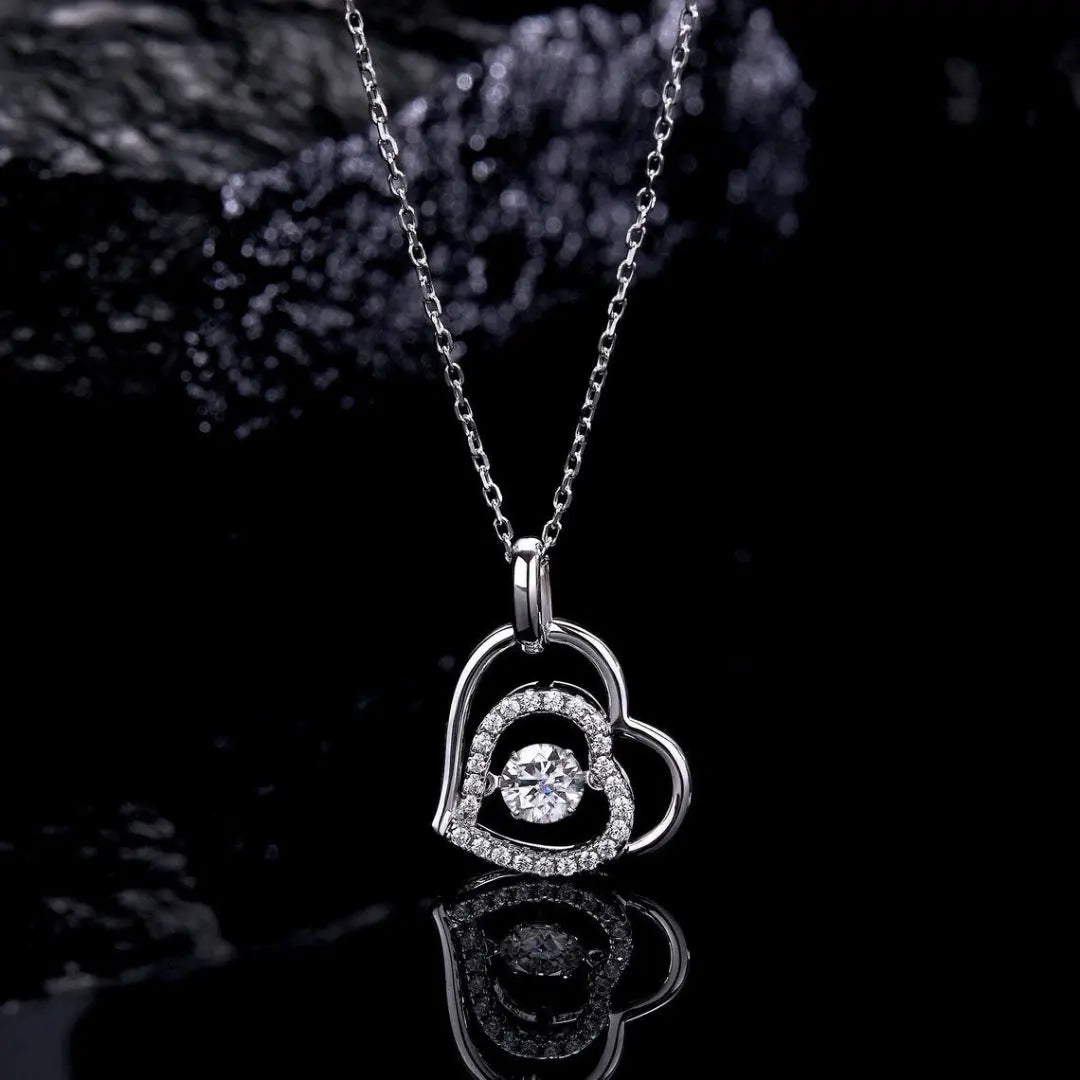 Moissanite 1.49 CT Round Cut Diamond Necklace Jewel Carts