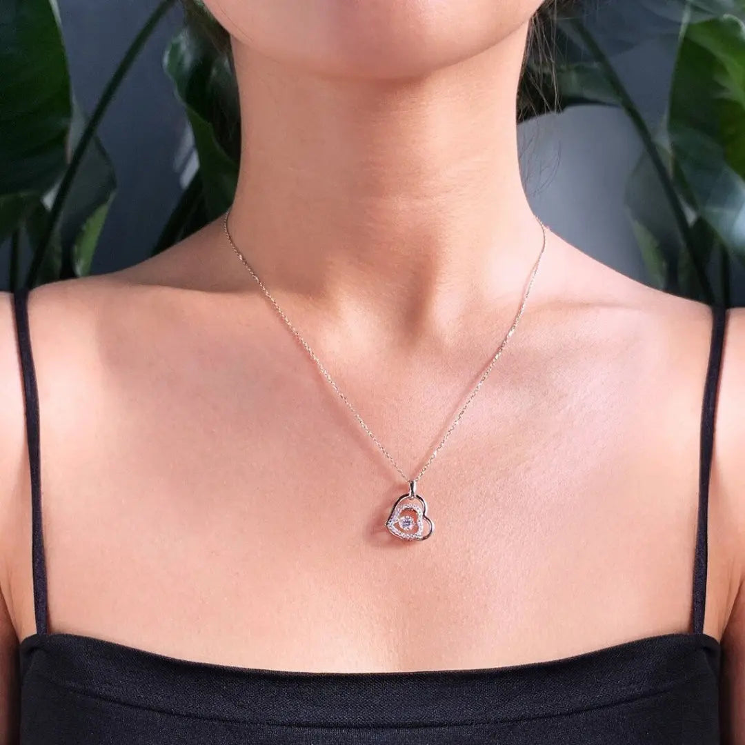 Moissanite 1.49 CT Round Cut Diamond Necklace Jewel Carts