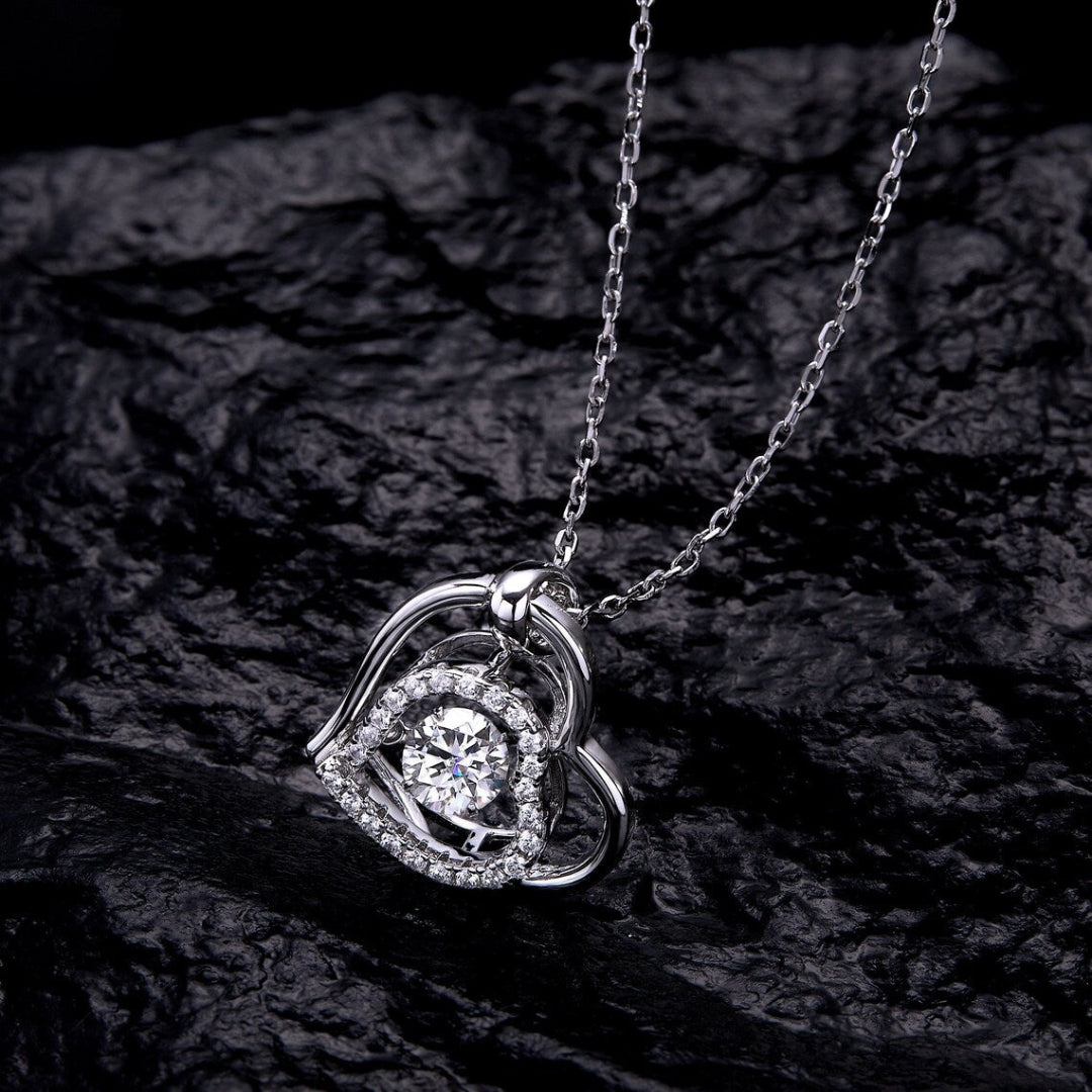 Moissanite 1.49 CT Round Cut Diamond Necklace Jewel Carts