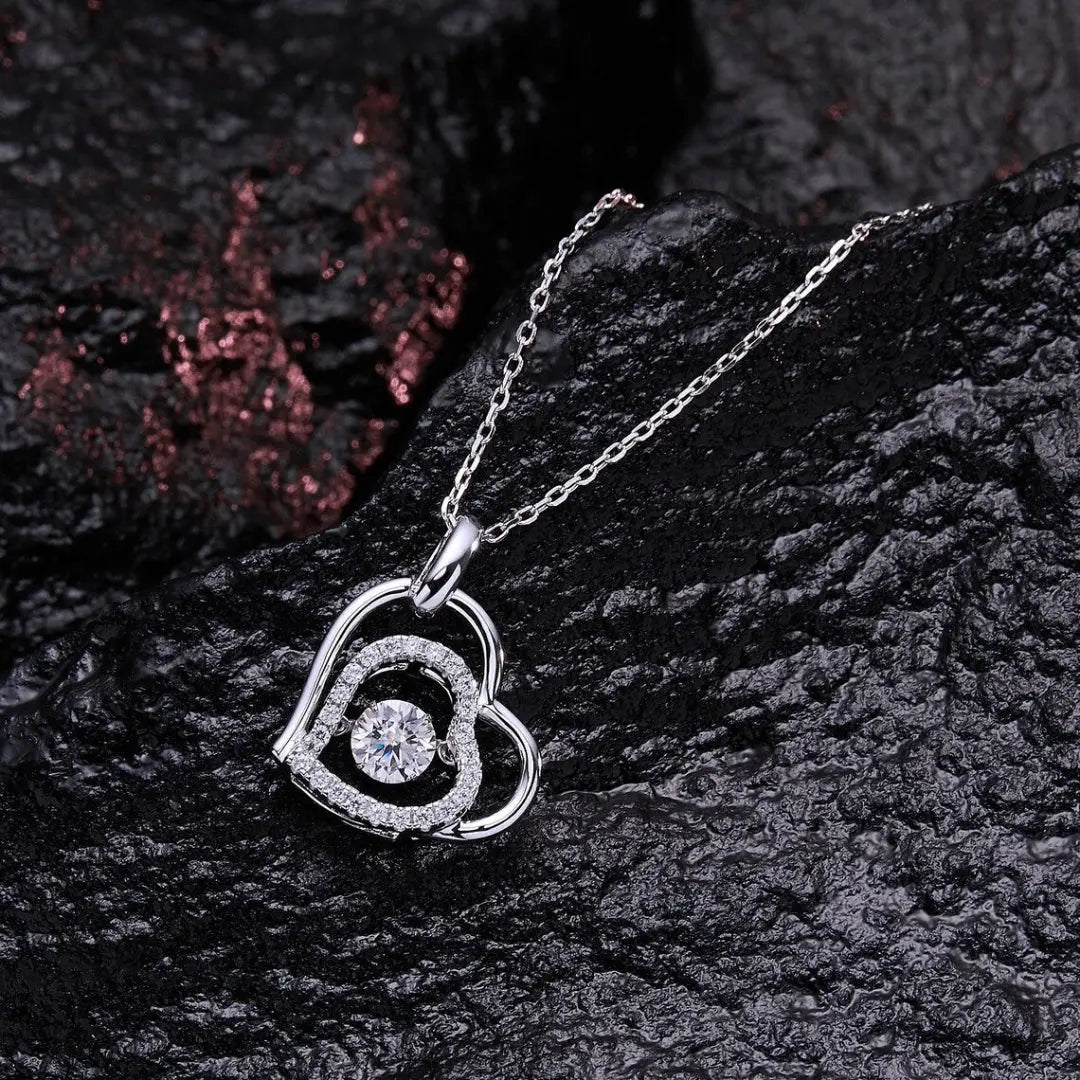 Moissanite 1.49 CT Round Cut Diamond Necklace Jewel Carts