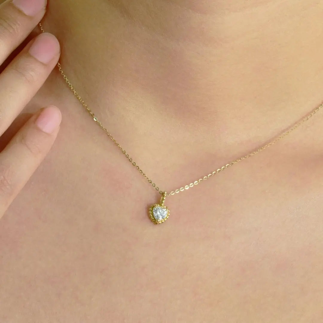 Moissanite 1.20 CT Heart Cut Diamond Necklace Jewel Carts