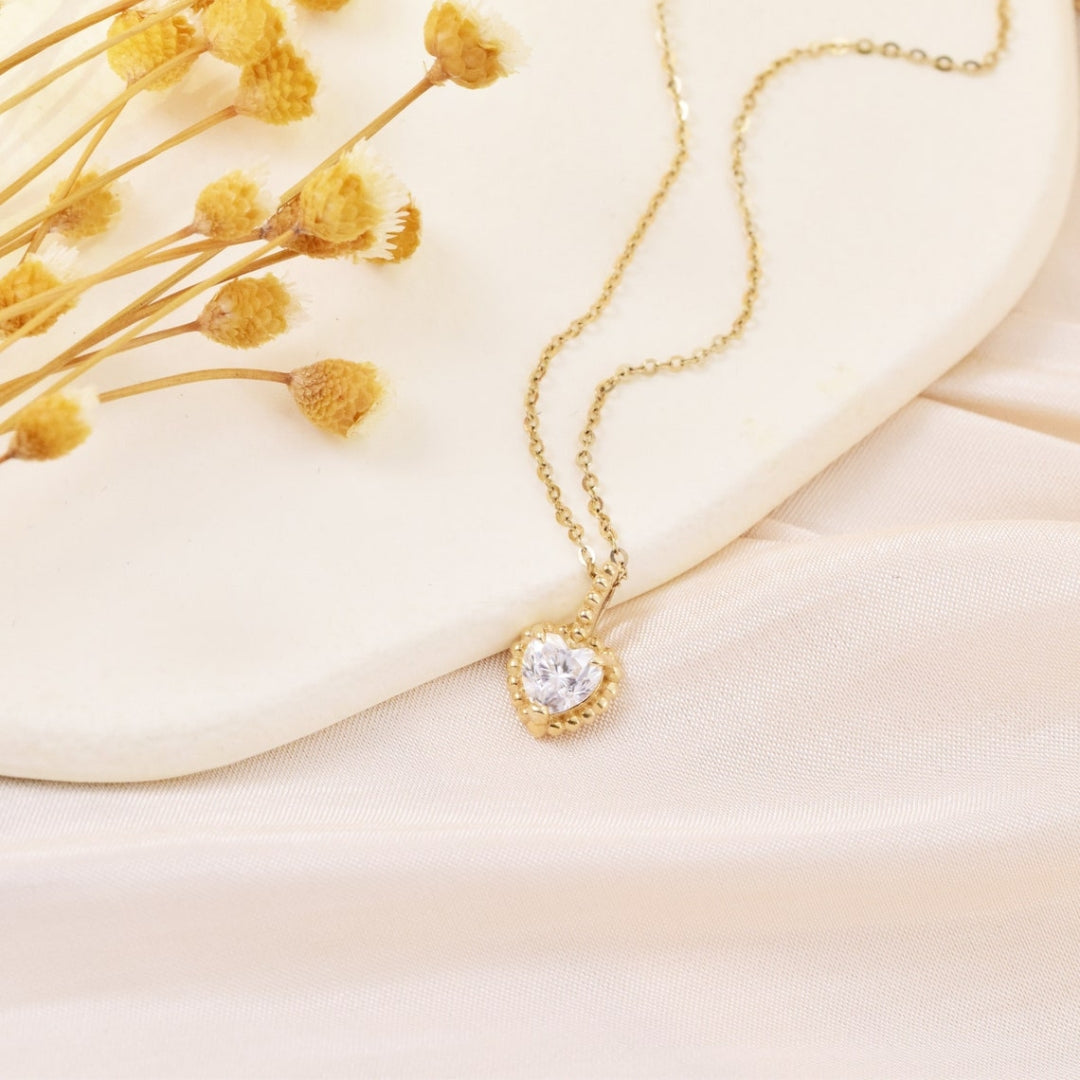 Moissanite 1.20 CT Heart Cut Diamond Necklace Jewel Carts
