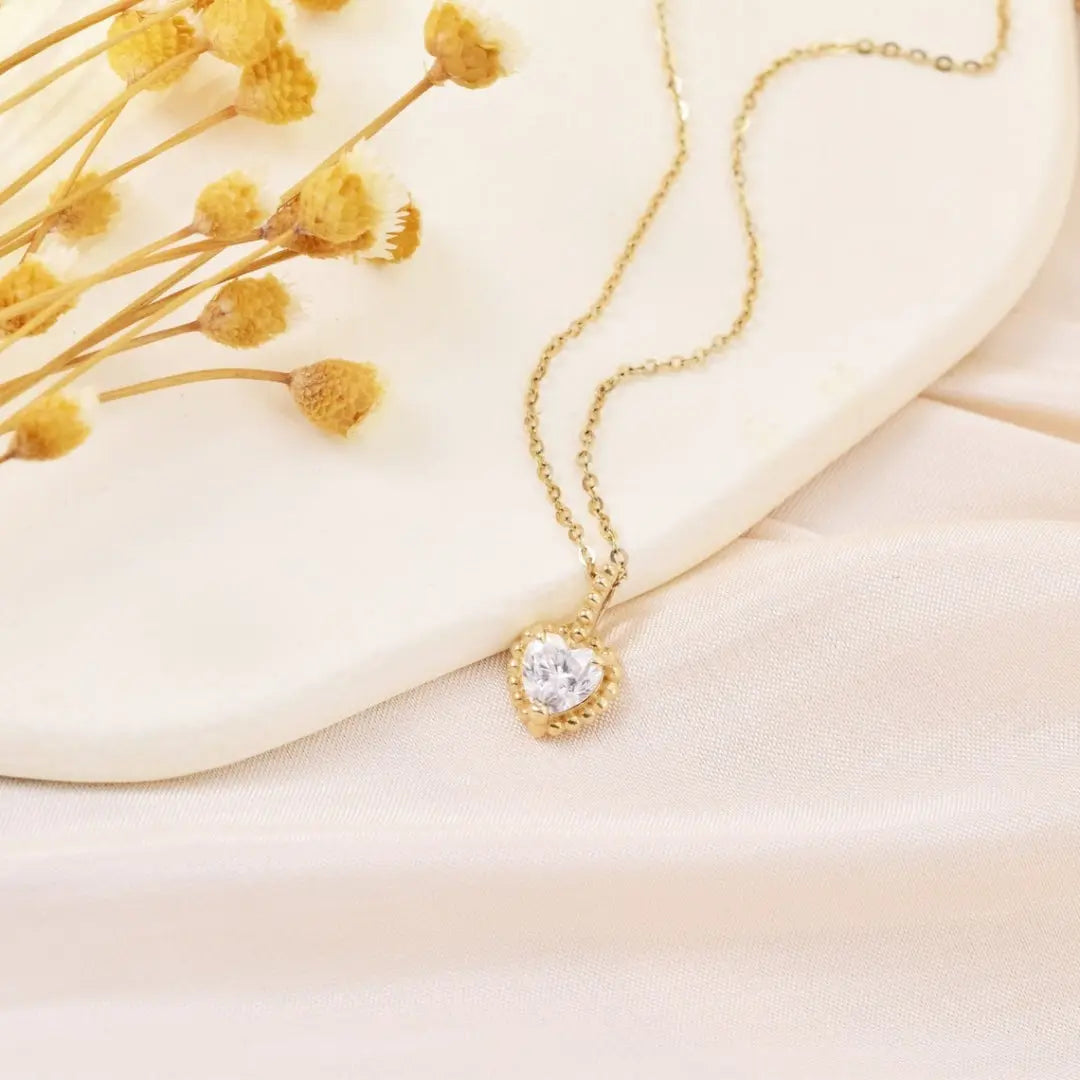 Moissanite 1.20 CT Heart Cut Diamond Necklace Jewel Carts