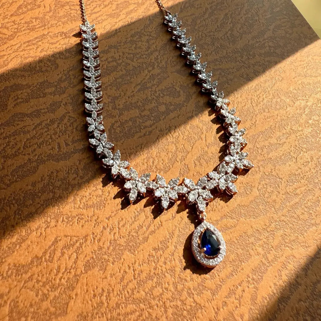Sophisticated Moissanite Diamond Necklace Set Jewel Carts