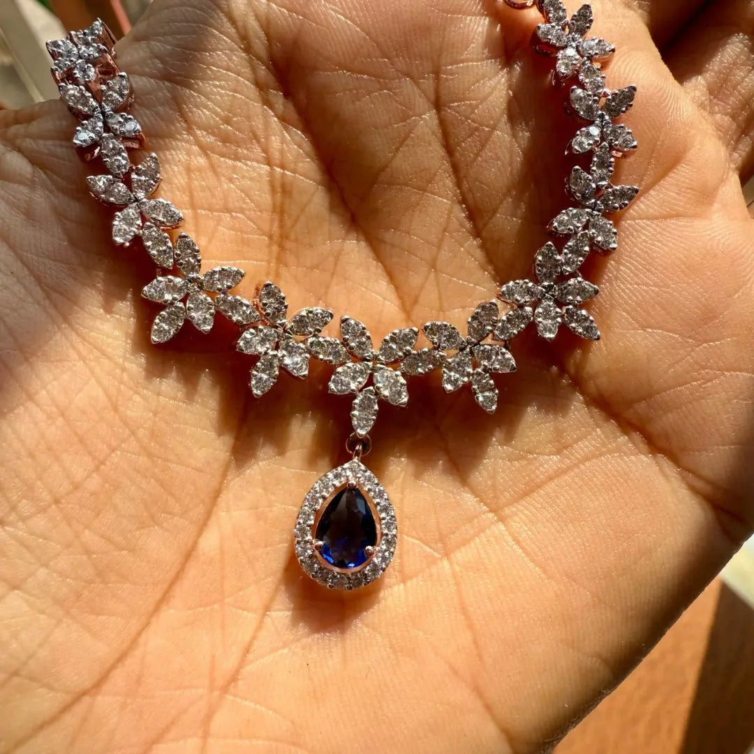 Sophisticated Moissanite Diamond Necklace Set Jewel Carts