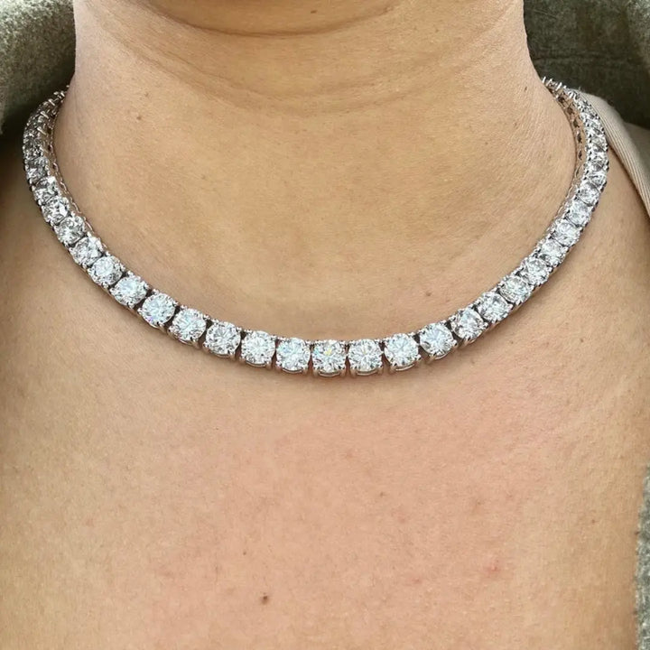 Moissanite 40.00 CT Round Cut Diamond Necklace Jewel Carts