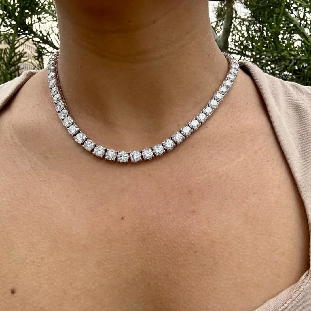 Moissanite 40.00 CT Round Cut Diamond Necklace Jewel Carts