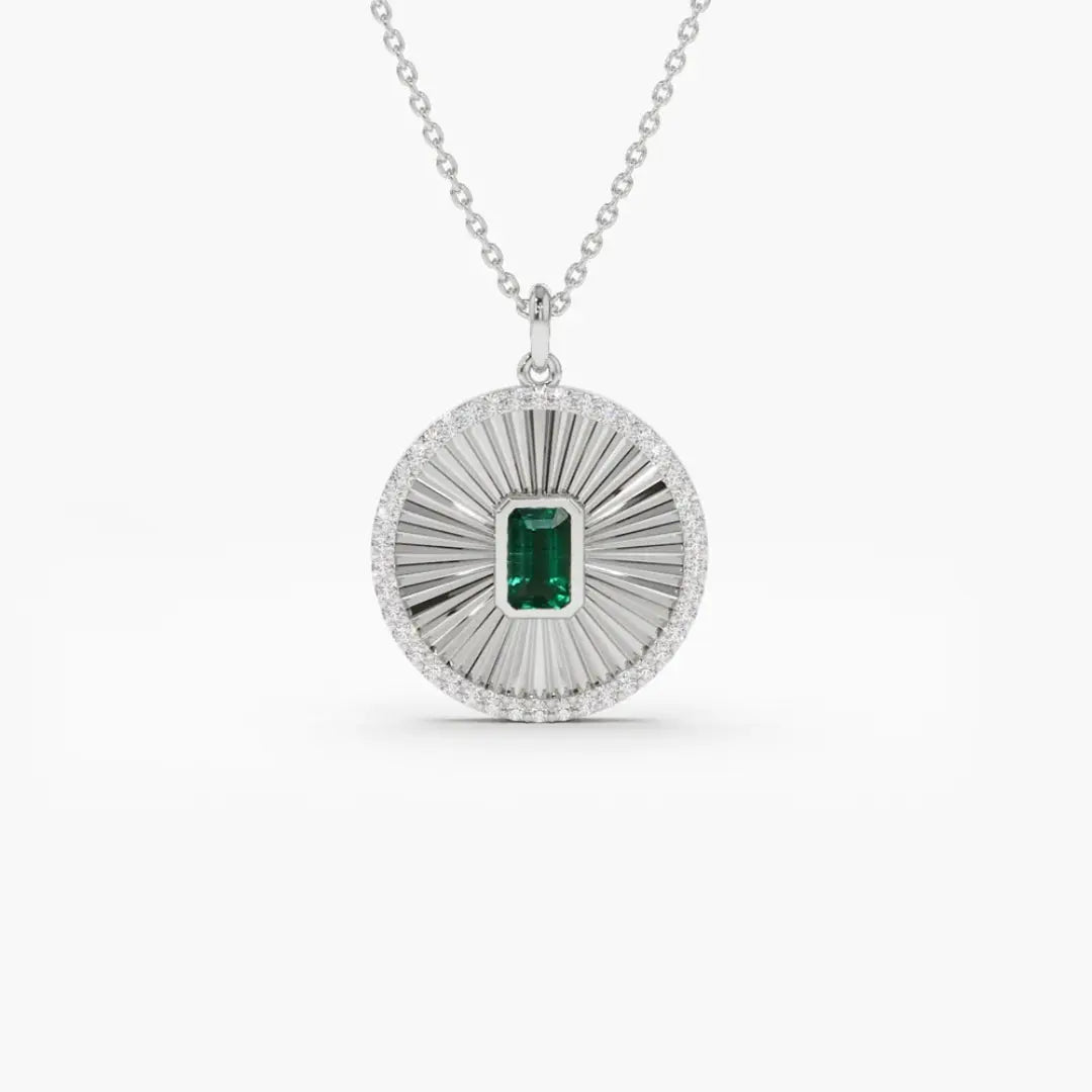 5.95 Emerald Cut Moissanite Antique Wedding Necklace for Perfect Jewelry Occasion Jewel Carts