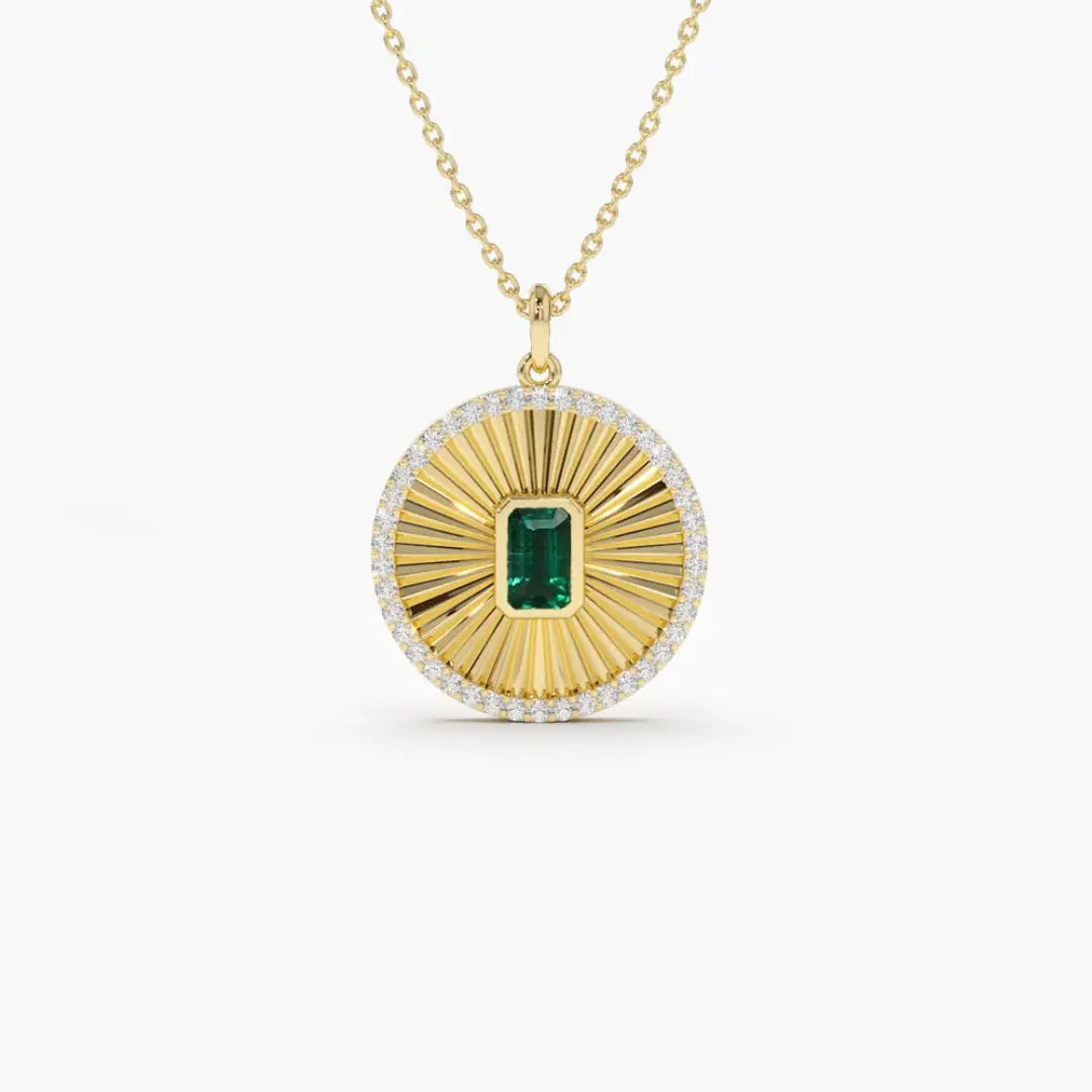 5.95 Emerald Cut Moissanite Antique Wedding Necklace for Perfect Jewelry Occasion Jewel Carts