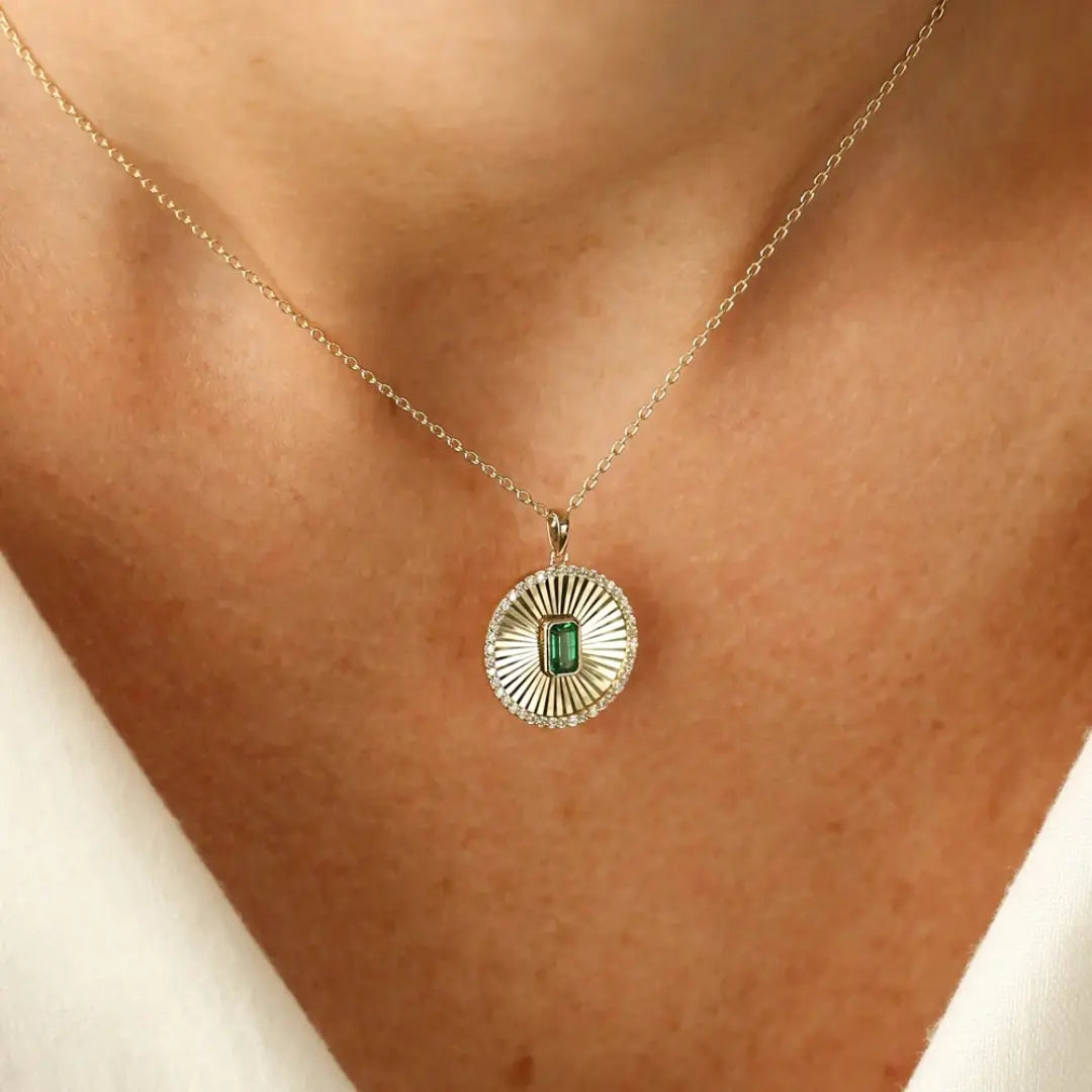 5.95 Emerald Cut Moissanite Antique Wedding Necklace for Perfect Jewelry Occasion Jewel Carts