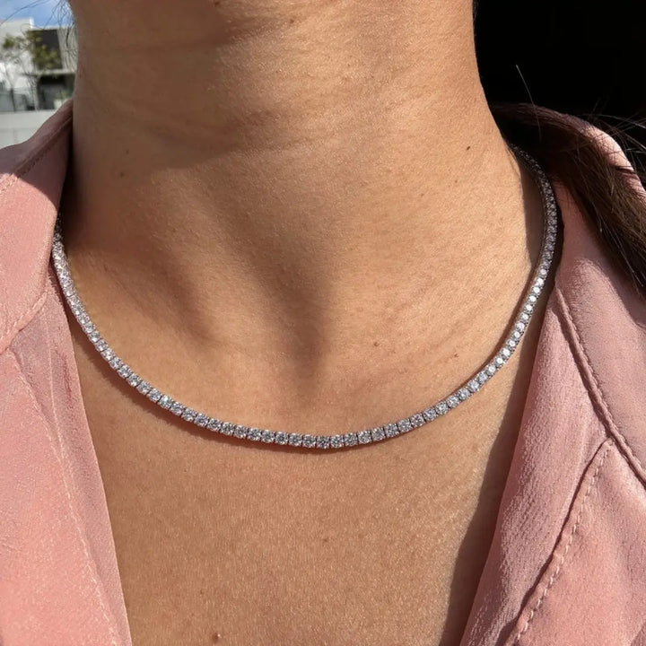 Moissanite 10.00 CT Round Cut Diamond Necklace Jewel Carts