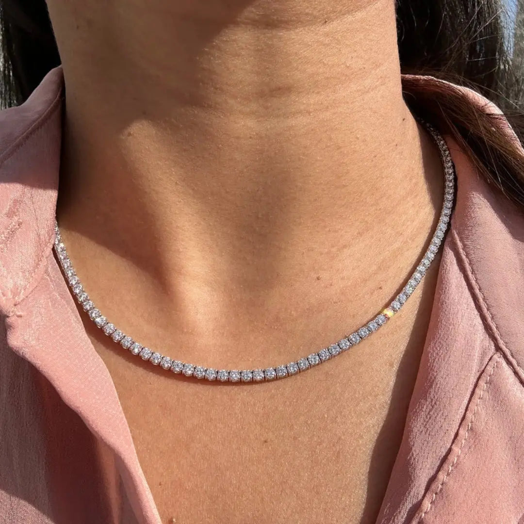 Moissanite 10.00 CT Round Cut Diamond Necklace Jewel Carts
