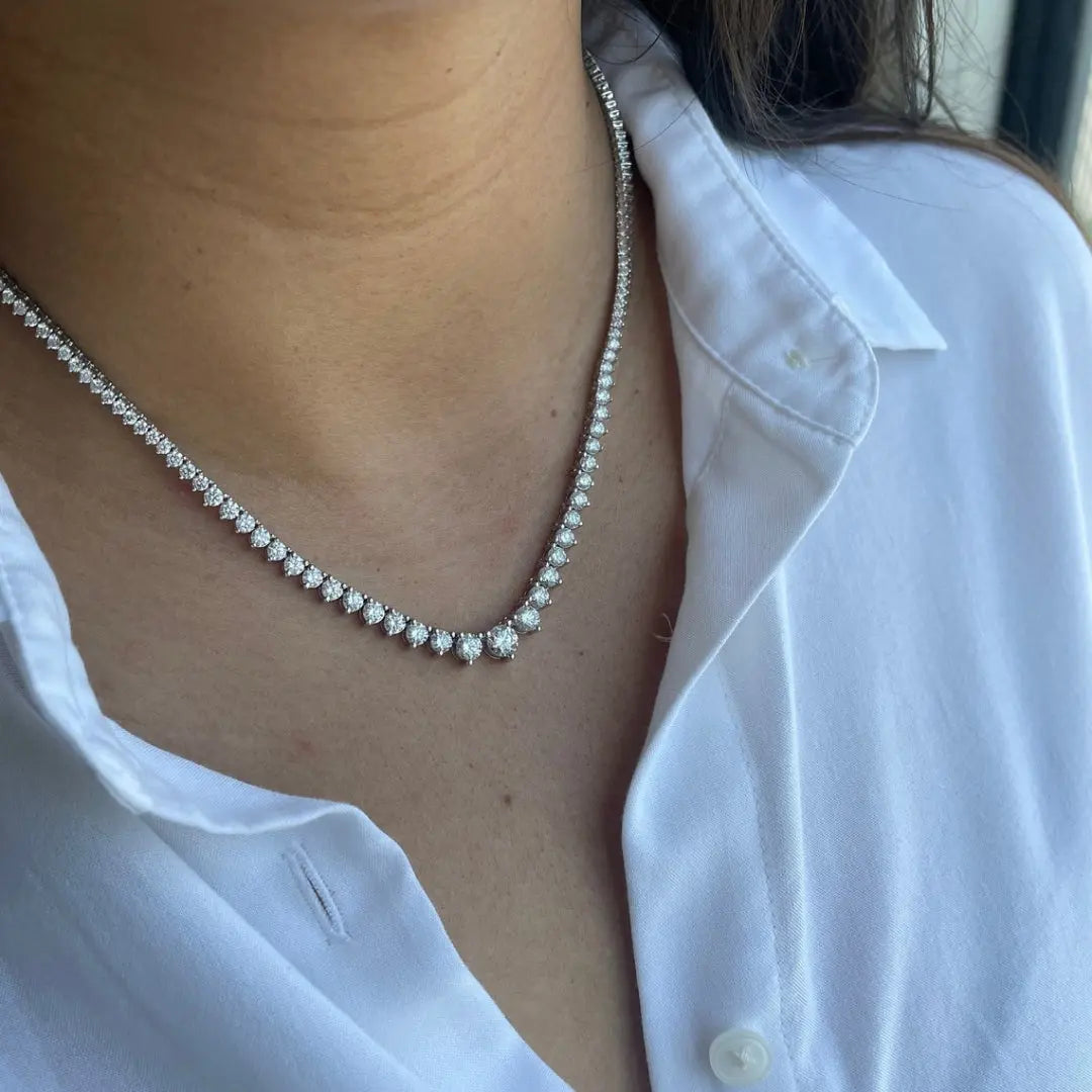 Moissanite 9.00 CT Round Cut Diamond Necklace Jewel Carts