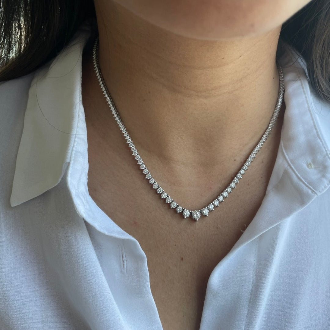 Moissanite 9.00 CT Round Cut Diamond Necklace Jewel Carts