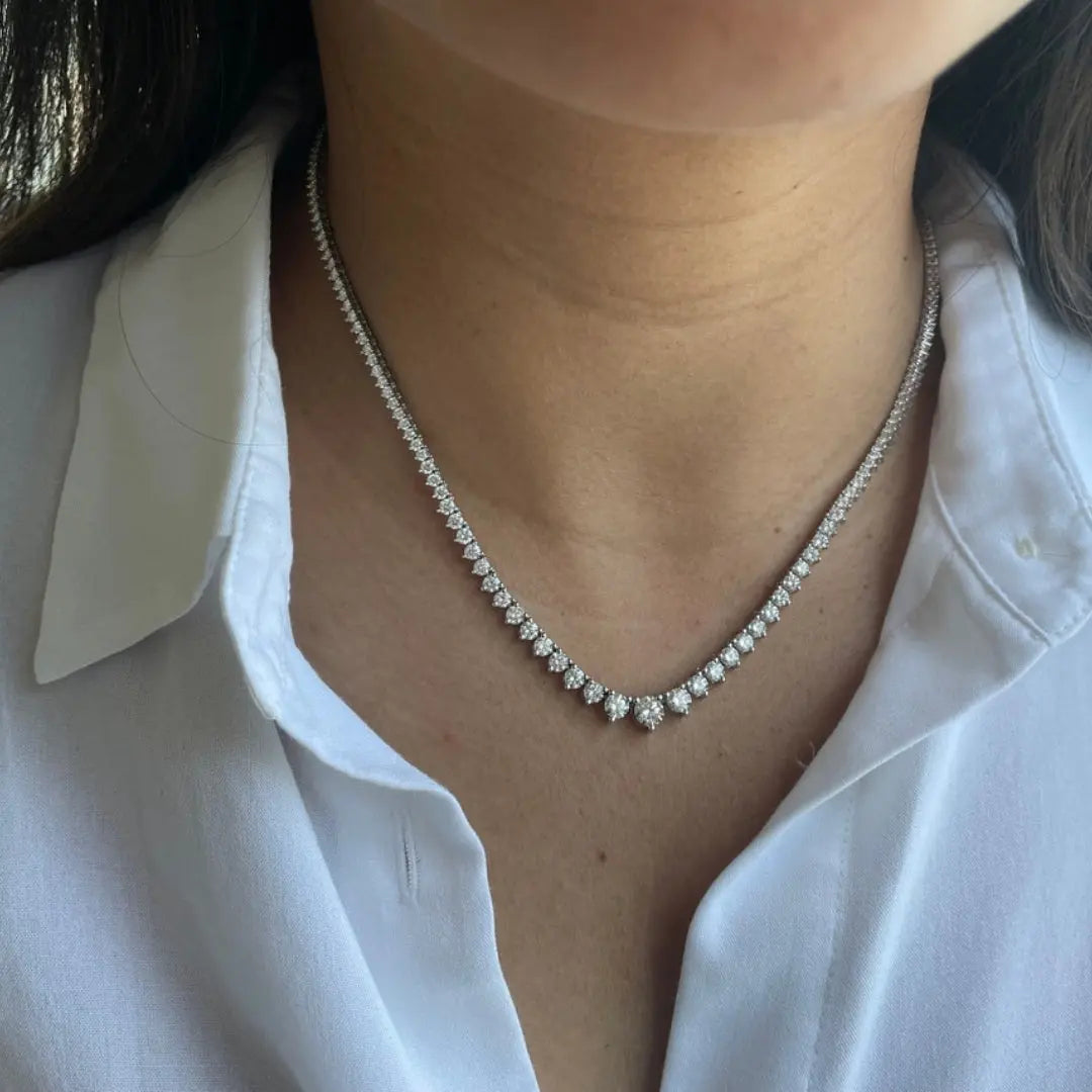 Moissanite 9.00 CT Round Cut Diamond Necklace Jewel Carts