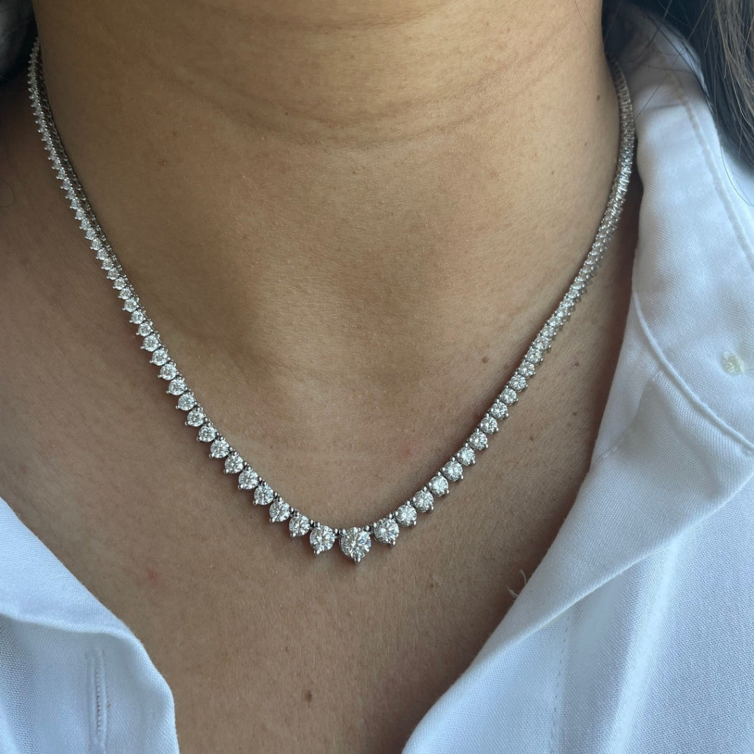 Moissanite 9.00 CT Round Cut Diamond Necklace Jewel Carts