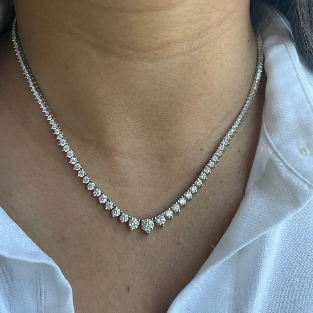 Moissanite 9.00 CT Round Cut Diamond Necklace Jewel Carts