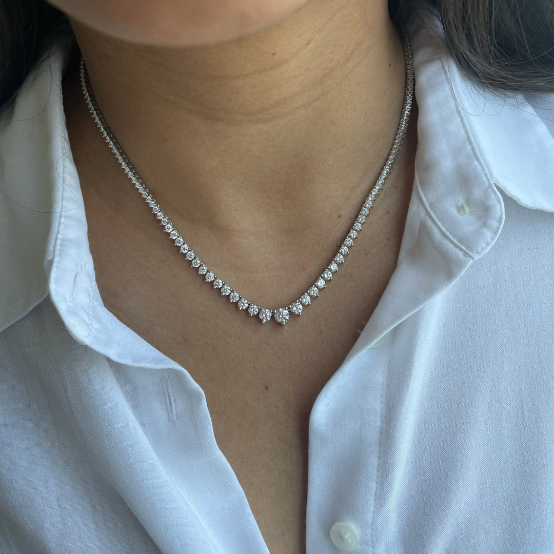 Moissanite 9.00 CT Round Cut Diamond Necklace Jewel Carts