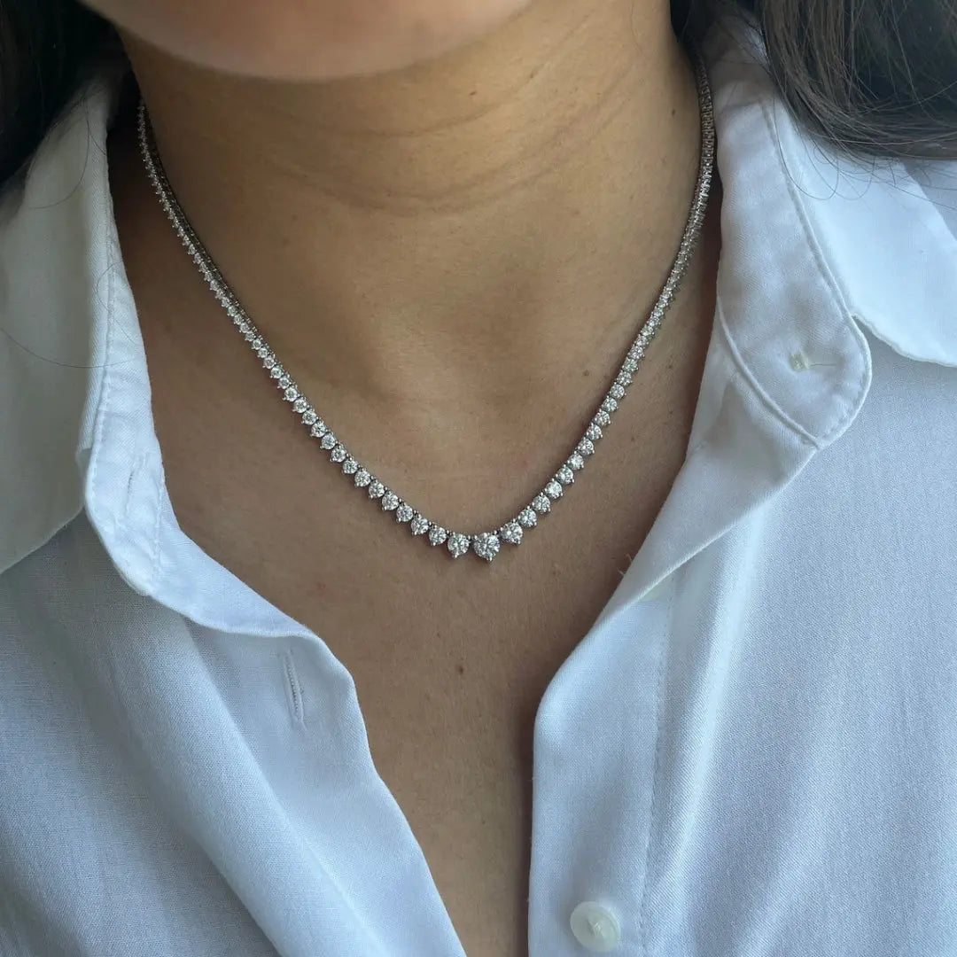 Moissanite 9.00 CT Round Cut Diamond Necklace Jewel Carts