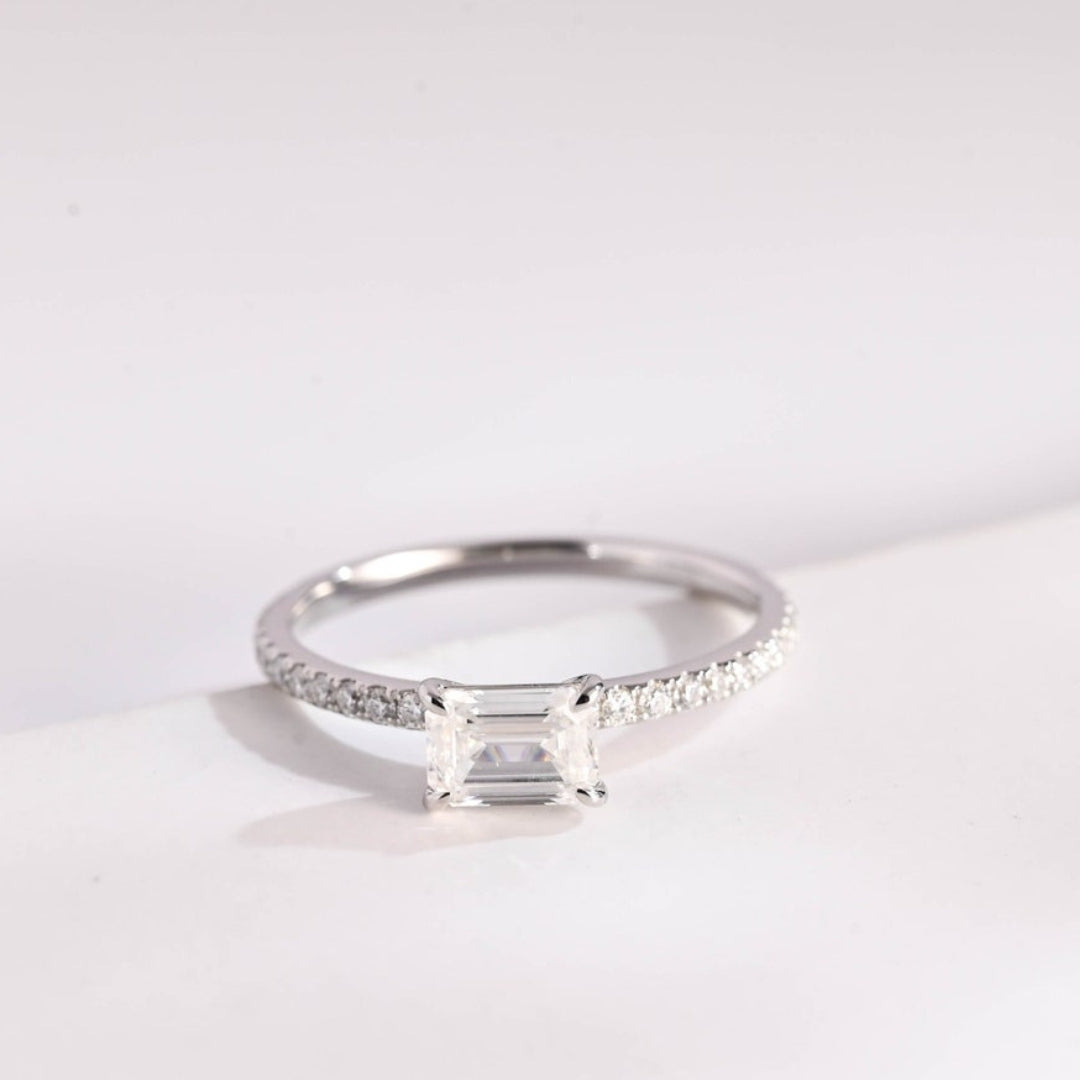 Affection Emerald Cut Diamond Engagement Ring