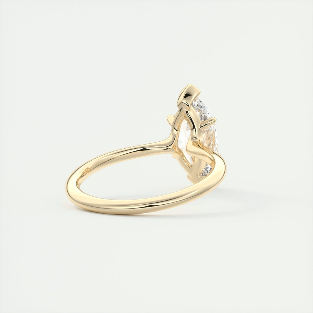 Lab Grown 1.80 CT Marquise Cut Diamond Art Deco Engagement Ring