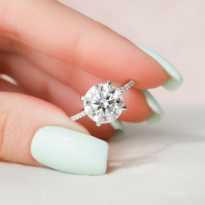 2.74 CT Round Cut Unique Women Moissanite Ring