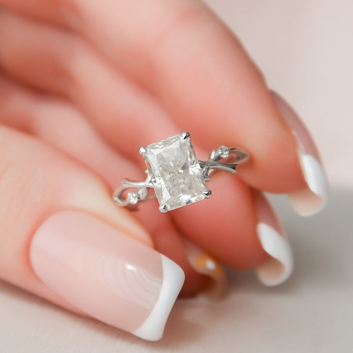 Bold and Beautiful Radiant Cut Moissanite Handmade Ring in 1.98 CT