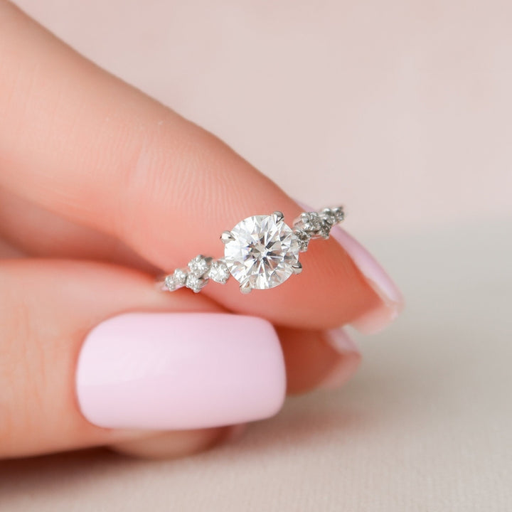 Hidden Halo Perfect Love 2.41 CT Round Cut Diamond Engagement Ring