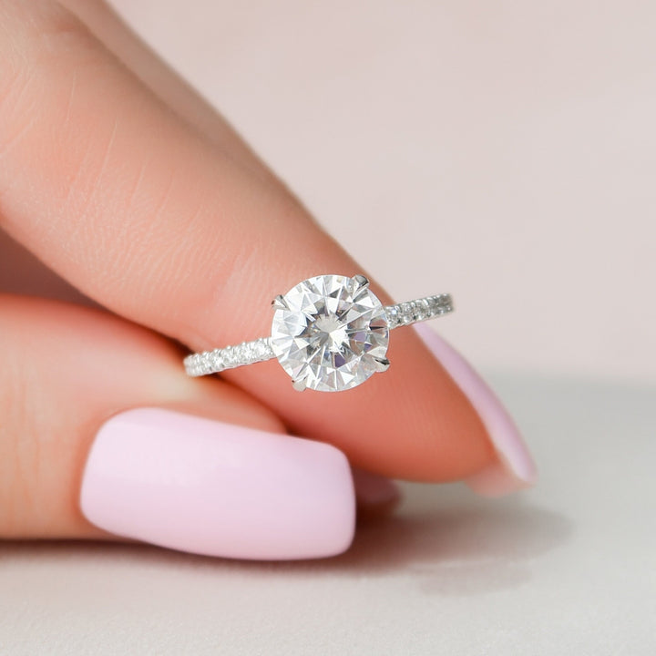 Enduring Beauty 1.70 CT The Round Cut Diamond Pave Setting Wedding Ring