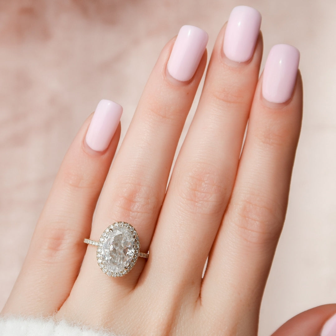 Glistening Dreams 2.50 CT Custom Oval Cut Moissanite Wedding Ring