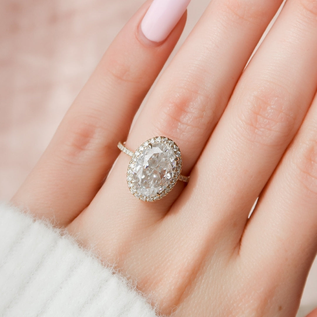 Glistening Dreams 2.50 CT Custom Oval Cut Moissanite Wedding Ring