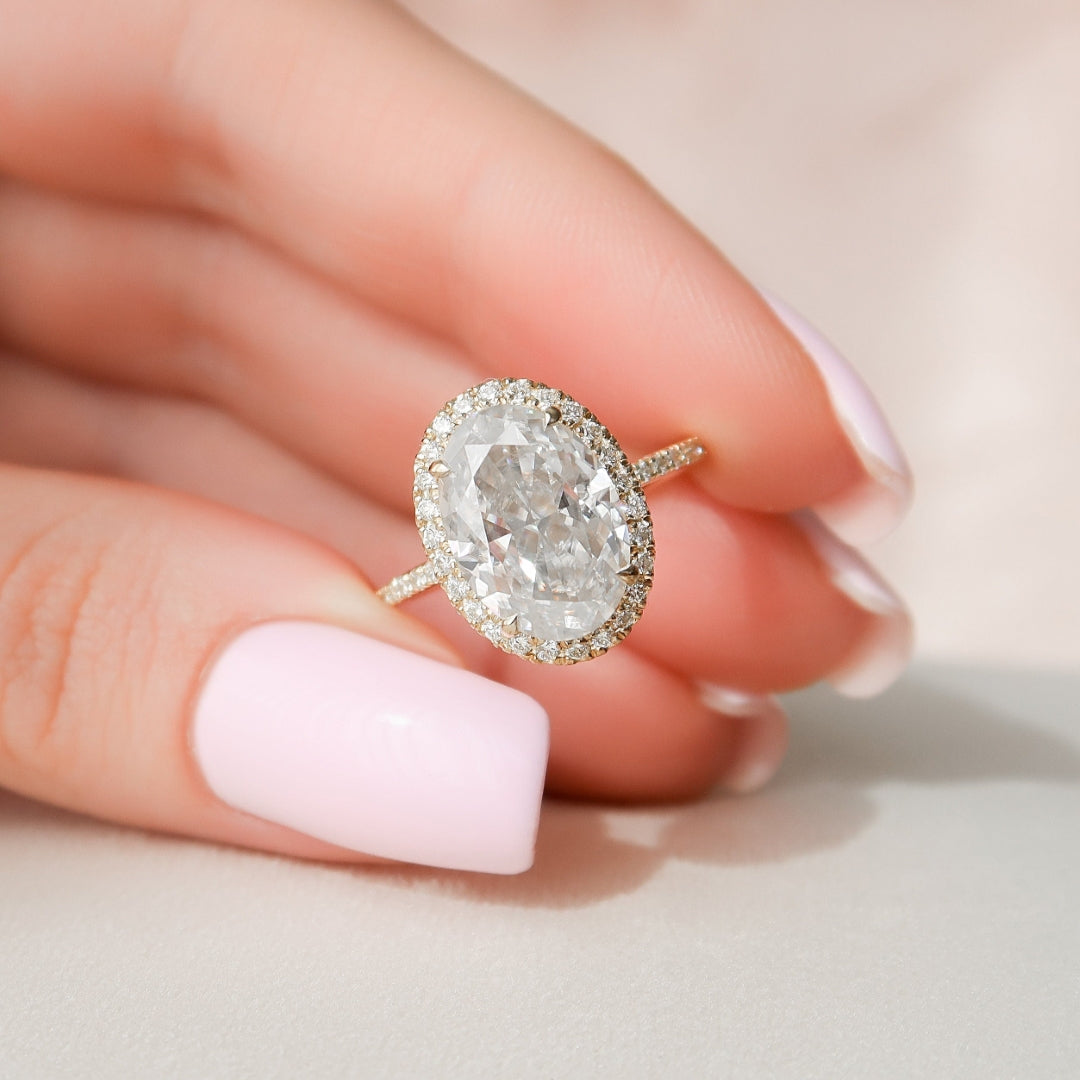 Glistening Dreams 2.50 CT Custom Oval Cut Moissanite Wedding Ring