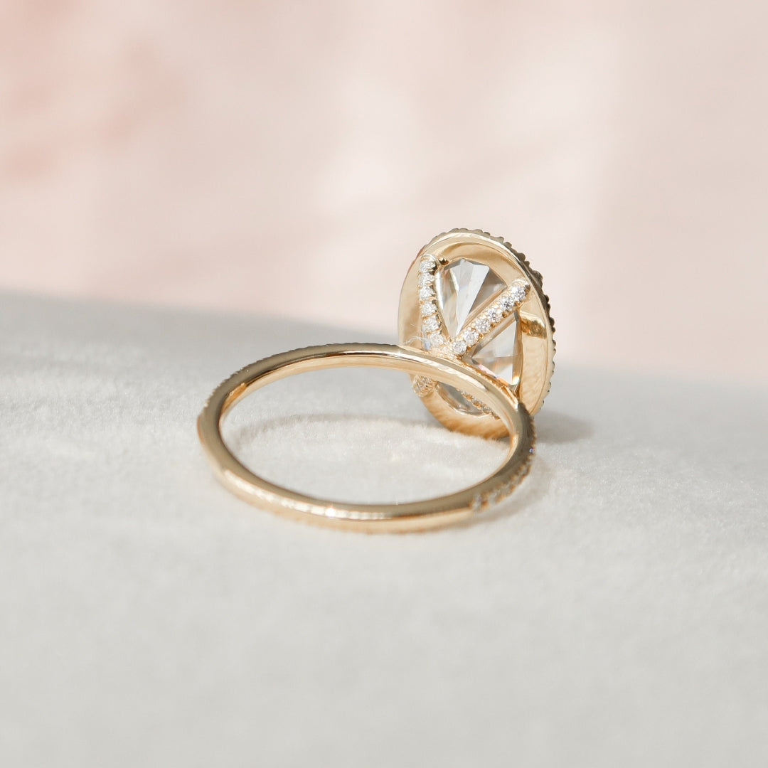 Glistening Dreams 2.50 CT Custom Oval Cut Moissanite Wedding Ring