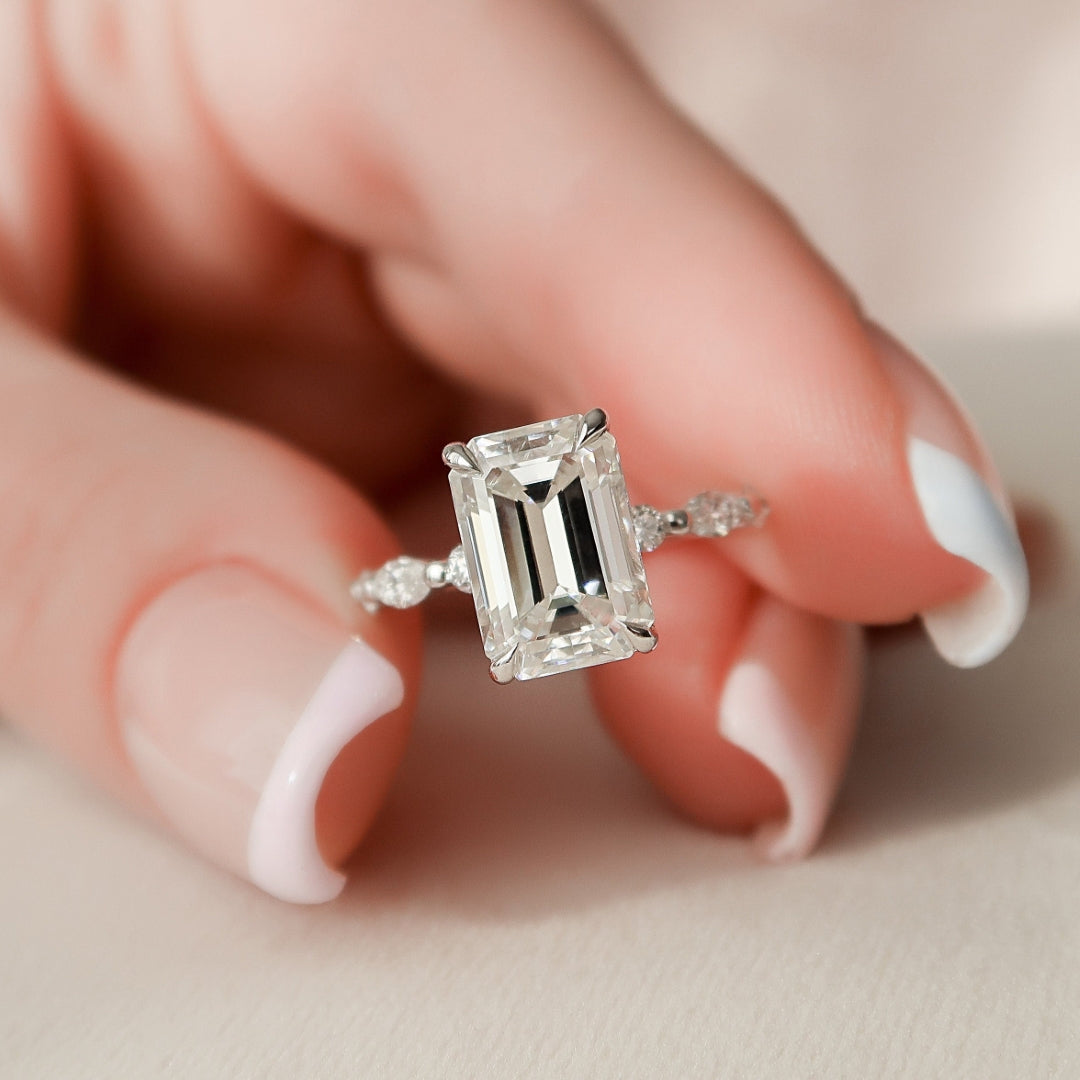 Graceful And Classic 3.17 CT Emerald Cut Handmade Ring For A Dream Proposal