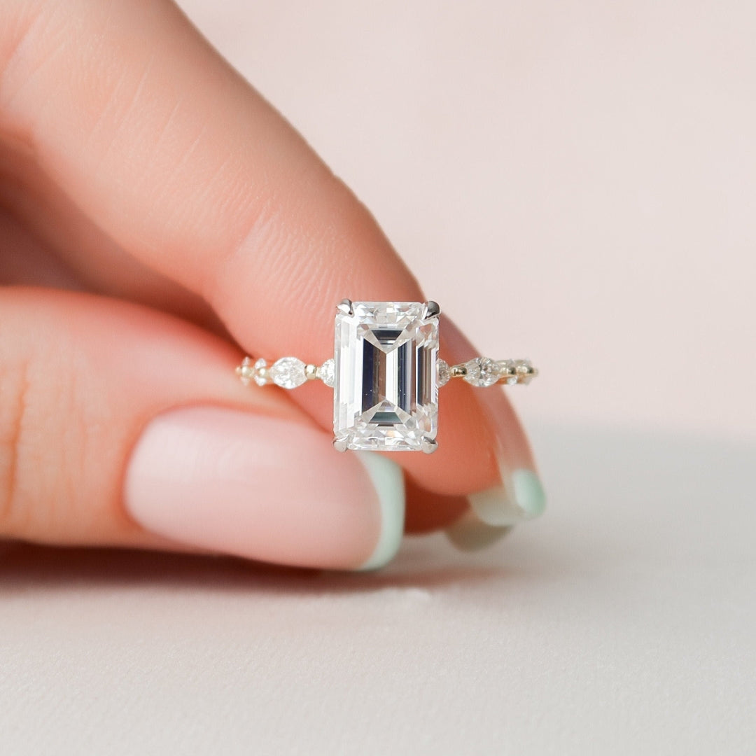 Graceful And Classic 3.17 CT Emerald Cut Handmade Ring For A Dream Proposal