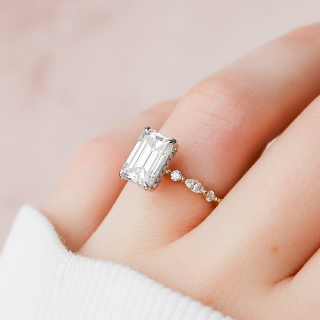 Graceful And Classic 3.17 CT Emerald Cut Handmade Ring For A Dream Proposal