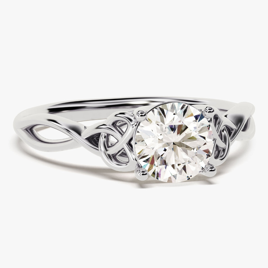 Solitaire Ring, 1.50 CT Round Cut Engagement Ring For Woman style